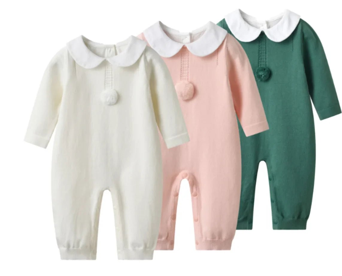 Gehaakte Baby Pompom Jumpsuit