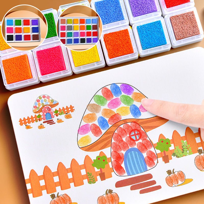 Montessori Finger Painting Set | Promote motor skills &amp; creativity + book